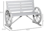 Wooden Wagon Wheel Bench