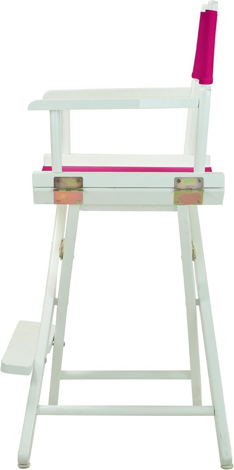 Casual Home 220-01/021-30 Director Chair 24" - Counter Height WhiteFrame/Magenta Canvas
