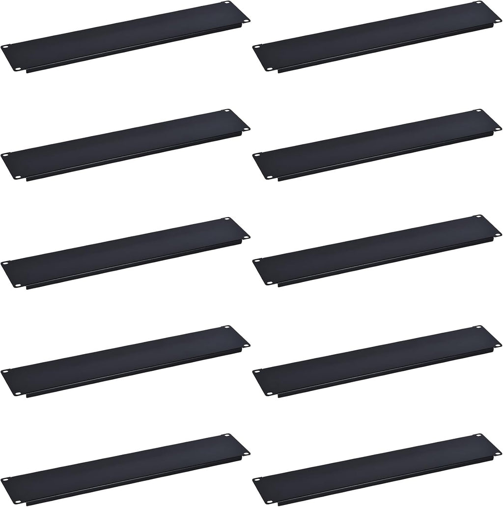 RackPath 2U Blank Rack Mount Panel Spacer (10 Pack) for 19in Server Rack Enclosure or Network Cabinet