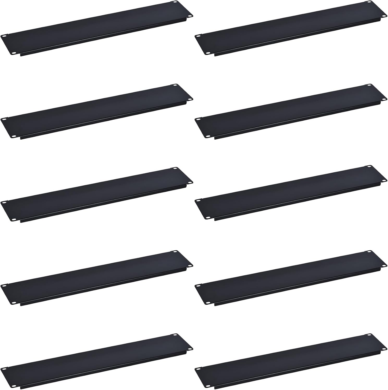 RackPath 2U Blank Rack Mount Panel Spacer (10 Pack) for 19in Server Rack Enclosure or Network Cabinet