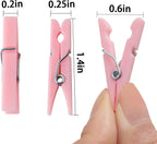 100PCS Baby Shower Clothespins Girl Plastic Mini Clothes Pins 1.4 Inch Small Pink Clothespin for Baby Shower Games DIY Photos Crafts Party Decorations