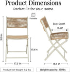 All-Weather Wicker Folding Outdoor Chairs, Rattan Chair Set of 2,Wicker Folding Outdoor Chairs for Garden, Balcony, Patio, Lawn and Indoor Use