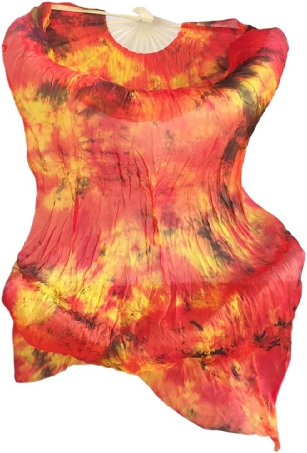 1pair Pure Natural Silk Fan Veils For Belly Dance Sexy 180cm Long For Dancer Show On The Stage