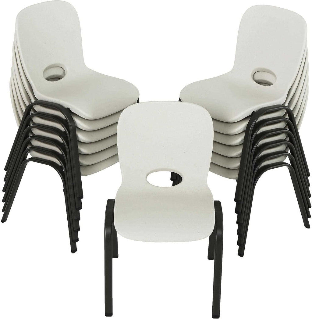 Lifetime 80385 Kids Stacking Chair, Almond
