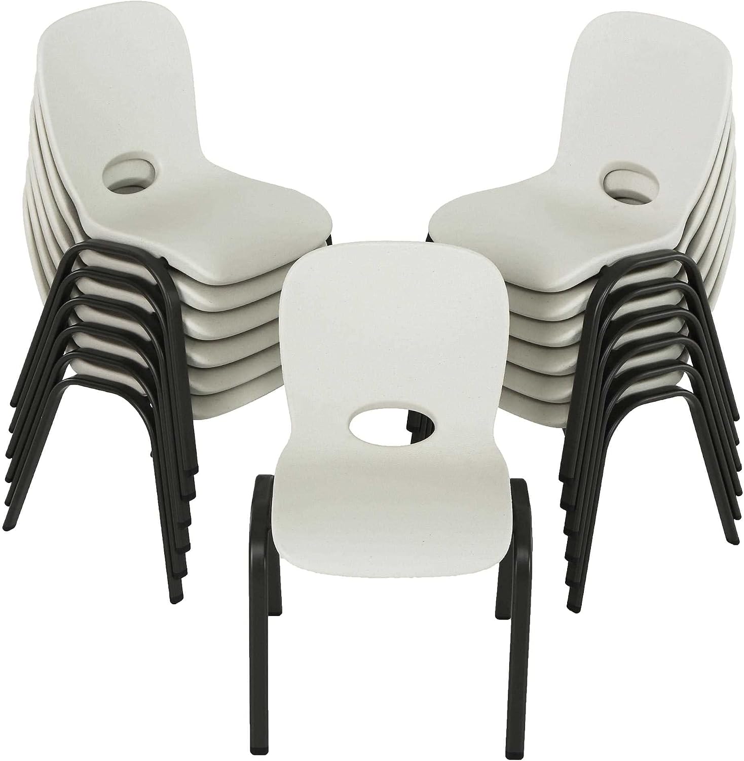 Lifetime 80385 Kids Stacking Chair, Almond