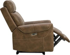 KISLOT Leather Recliner Chair for Adults Wall Hugger RV Recliner with USB Charging Ports Electric Power Reclining Sofa for Living Room Home Theater Seating Bedroom