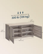 SONGMICS HOME 3-Tier Entryway Bench, Shoe Bench with Padded Seat, for Hallway, Bedroom, 14.2 x 40 x 20.9 Inches, Light Brown and Beige