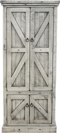 Rustic Double Door Pantry Light Blue