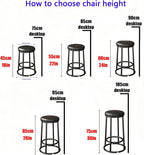 Upholstered Modern Counter Height Bar Stools, Backless Counter Stools, Office Three-Ring High Chair, for Tatoo Lab, Salon,Spa,Drafting,Nail Teach(Yellow,75cm/30in)