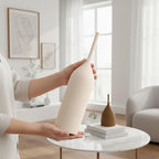 Ceramic Vases Set of 2, Modern Boho Vases for Centerpiece Decor, Matte Minimalist Neutral Vases for Home Decor, Living Room, Bookshelf, and Entryway Table Decor (Multicolor-2)