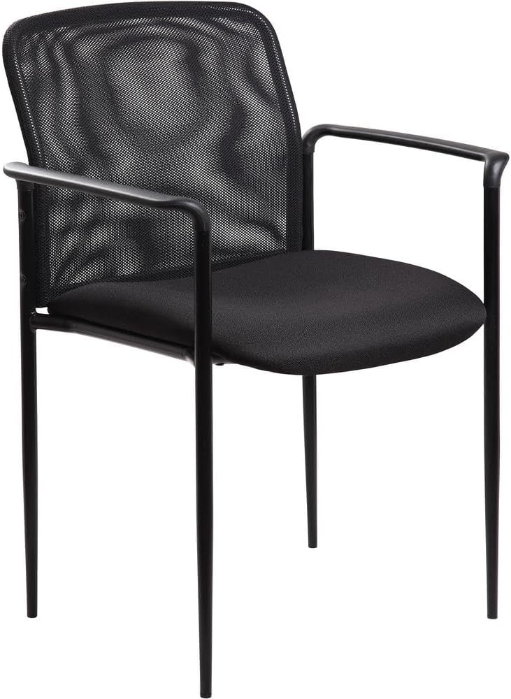 Lorell Reception Side Chair, 23-3/4 by 23-1/2 by 33-Inch, Black