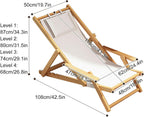 Kids Lounge Chair Outdoor, Wooden Frame with Canvas Fabric, Outdoor Folding Deck Chair for Kids Ages 5+, Portable & Lightweight for Backyard, Poolside(Black1)