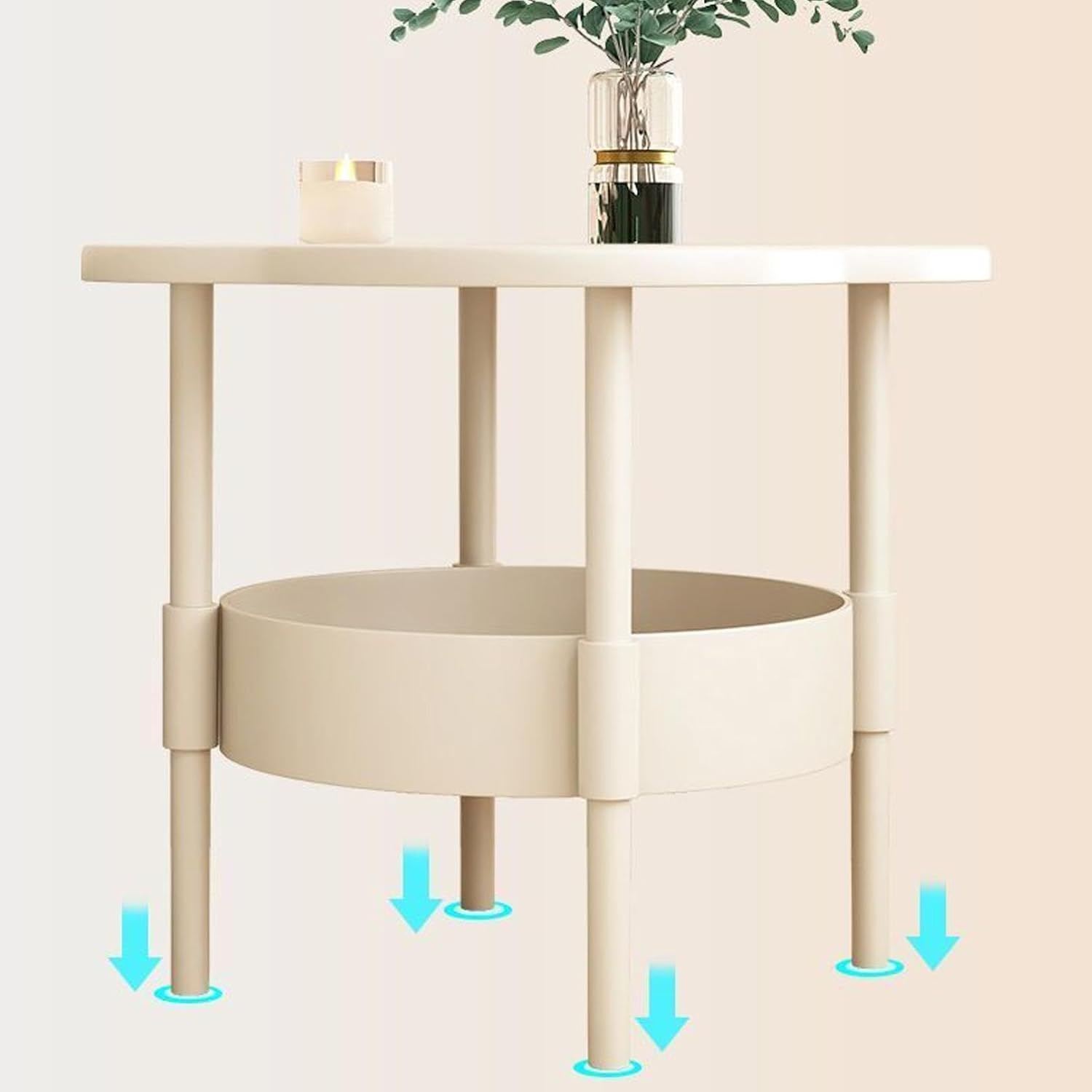 Small Petal-Shaped Side Table, Kids Nightstand, Small Bedside Table, Bedside Shelf, Bathroom Table, Mini Night Stand, Side Table for Bedroom Living Room Bedroom Bathroom