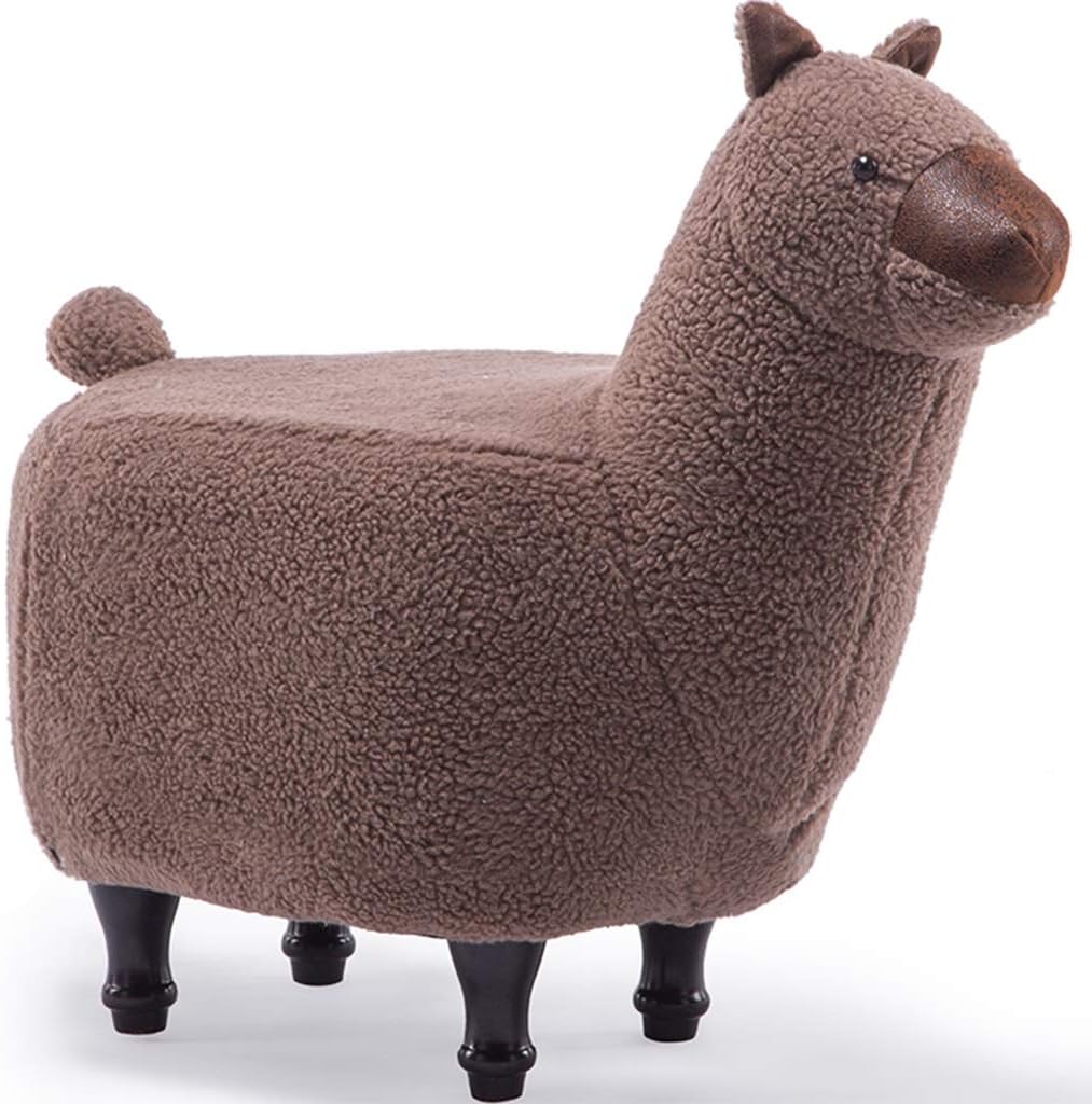 Footstools Animal Footstool Cute Animal Low Stool, Shoe Changing Stool InThe Hall,Home Living Room Sofa Small Coffee Table Ottomans,White-68 * 53cm (Brown 68 * 53cm)