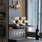 Countertop Bar Liquor Wine Bottle Holder Display Shelf, Wine Rack Organizer Storage Pantry Cabinet for Kitchen Decor