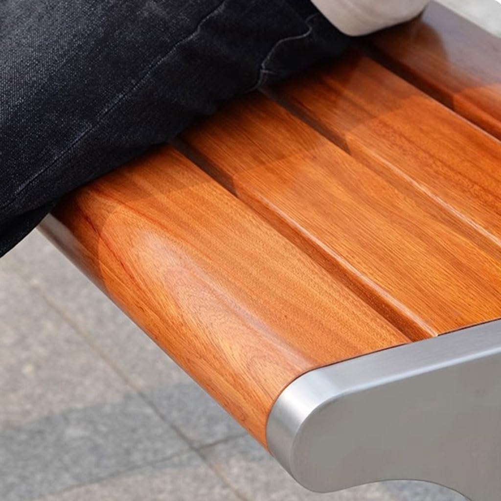 Patio Benches for Outdoors Outdoor Park Chair Stainless Steel Bench Courtyard Leisure Seat Garden Benches for Outdoors