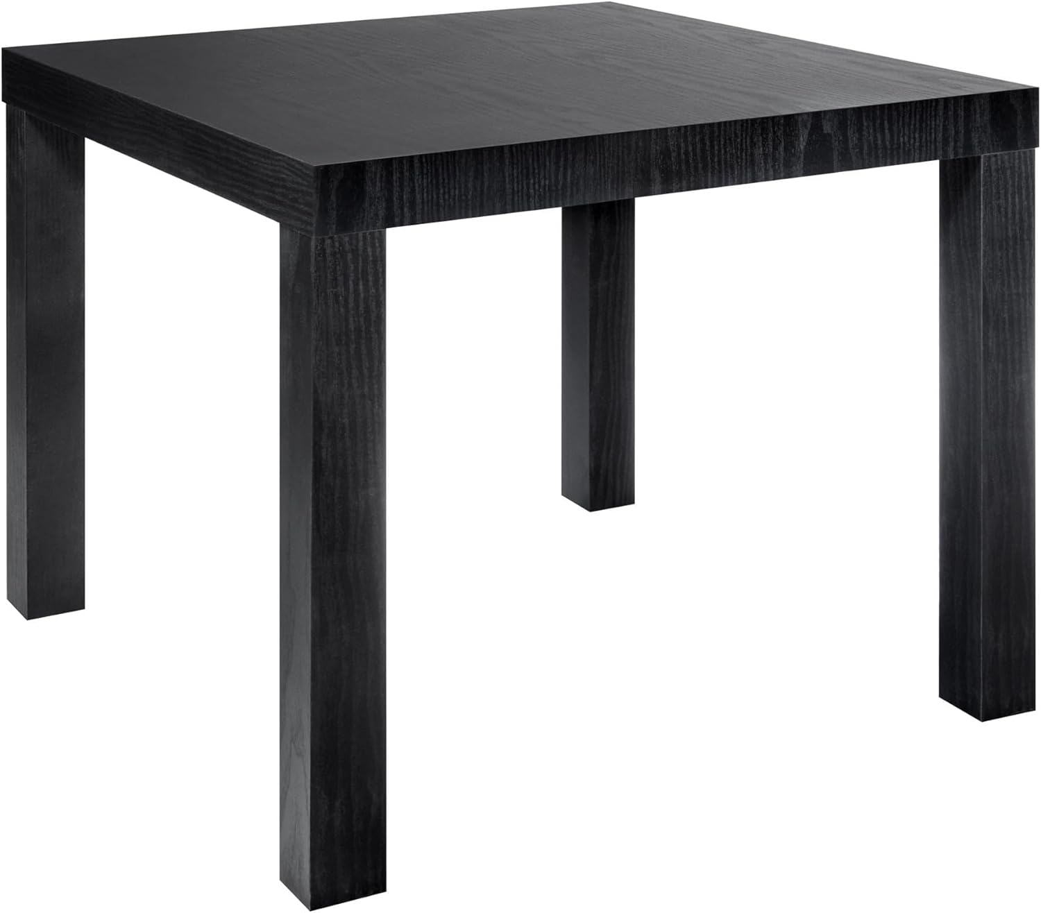 Oak Finish End Table – Sturdy, Water-Resistant, Minimalist, Easy Assembly for Small Spaces, 20” W x 20” D x 17.5” H (Black Oak)
