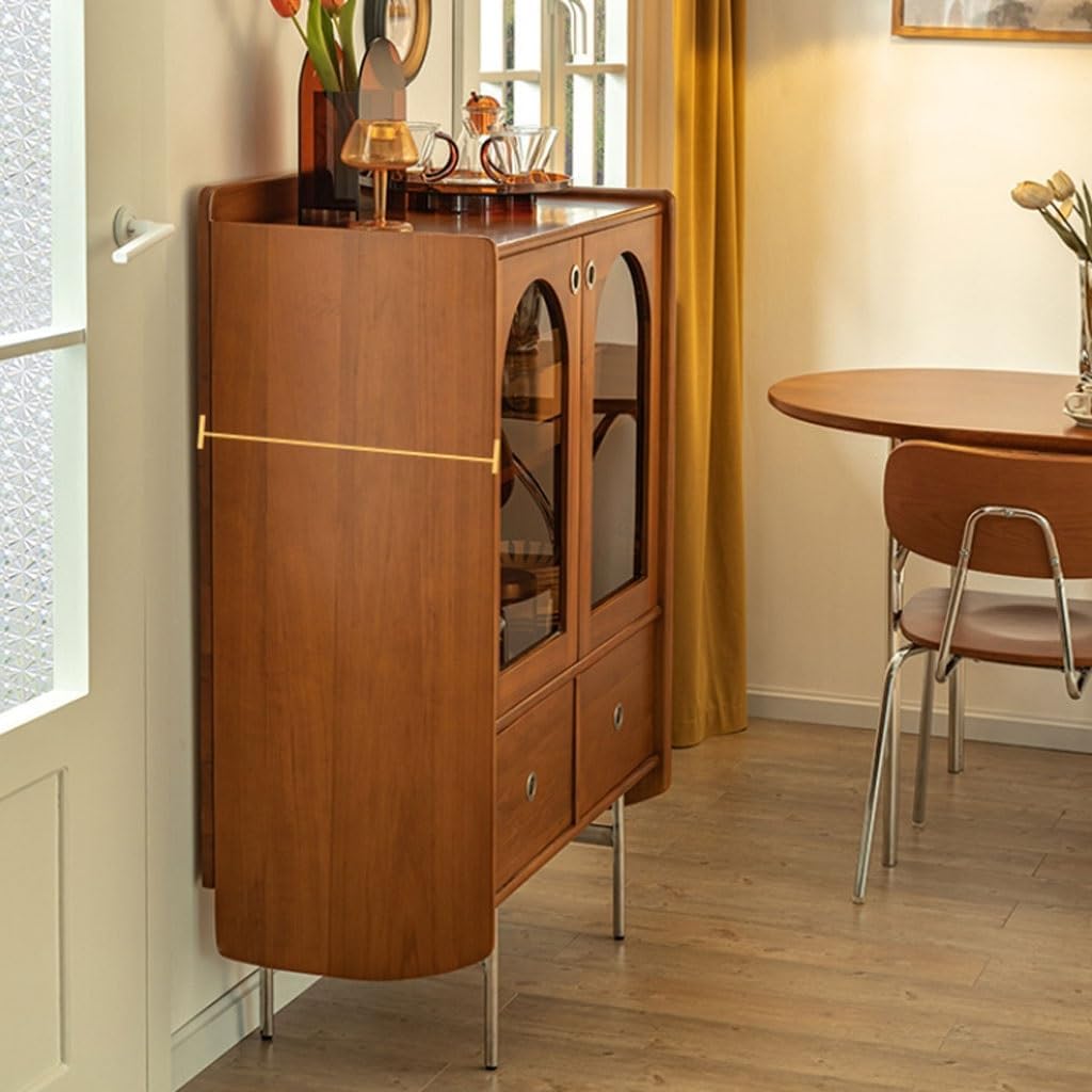 Entryway Cabinet Nordic Medieval Style Dining Sideboard Household Small Apartment Retro Storage Cabinet Restaurant Display Cabinet Sideboard Storage Cabinet