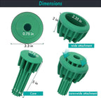 Cemetery Vase Rubber Inserts, Silicone Secure Flowers Holder for Headstone 2 Packs, Green