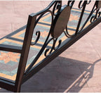 Patio Benches for Outdoors Outdoor Bench Nordic Wrought Iron Balcony Garden Table and Chairs Villa Terrace Leisure Double Garden Benches for Outdoors
