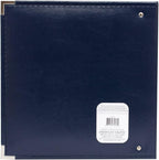 We R Memory Keepers 8.5x11 Navy Photo Album, Protect Memories and Photos, Soft, Acid-free Faux Leather, Classy Decorative Spine Label, Snag-free Rings, Includes 5 Page Protectors