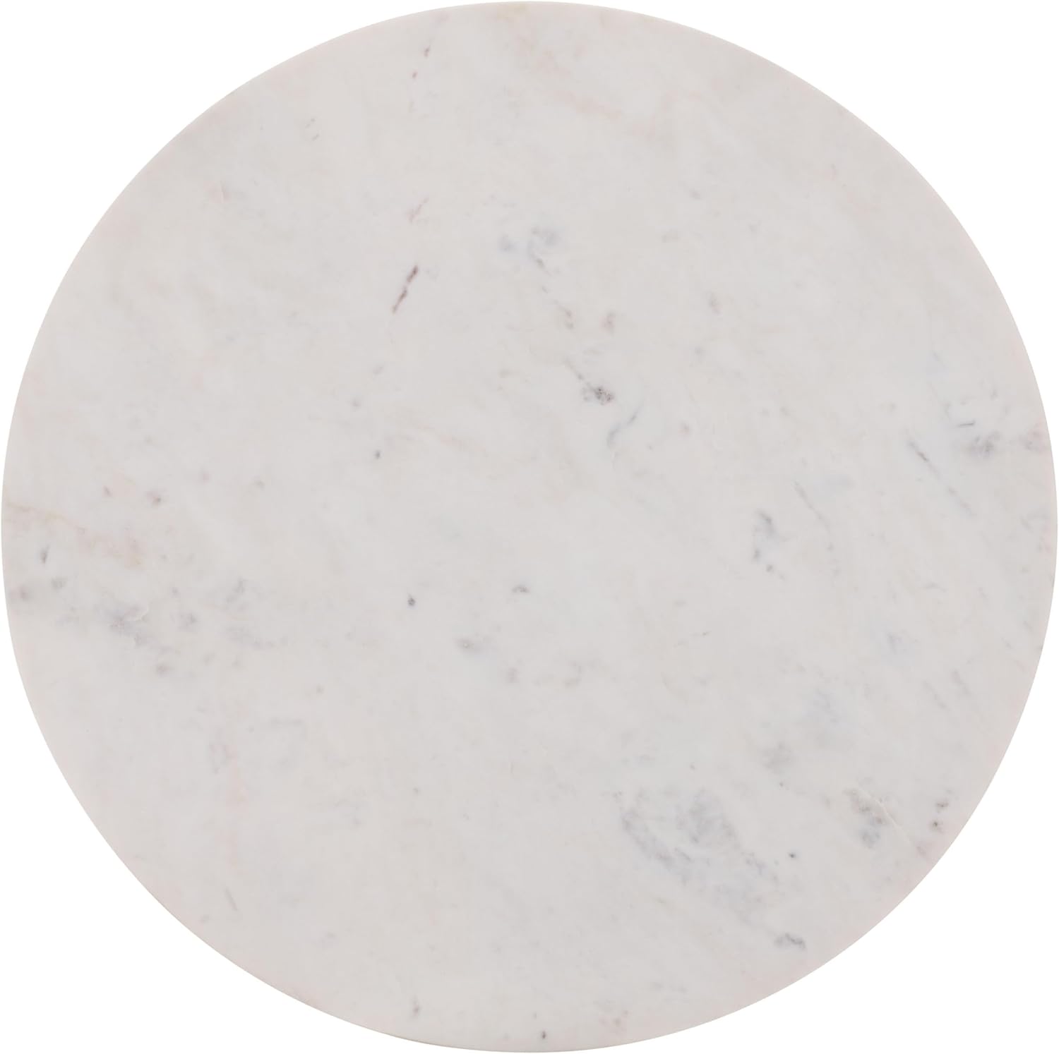 SAFAVIEH Home Collection - Kappie Round Accent Table with White Marble Top & Natural Solid Wood Base (ACC3738A)