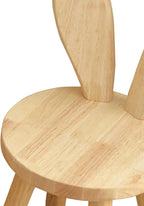 Kids Footstool Ottoman Small Wooden Chair Comfortable Ears Backrest Stable Structure Suitable for Children Bedroom Nursery Living Room