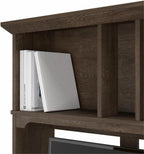 Bush Home Salinas 60W Hutch for L Shaped Desk in Ash Brown