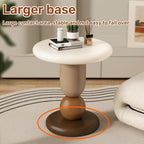 Round Bedside Table, Creative Resin Side Table, Modern Accent Table, Simple Decorative Table, Nightstand, Suitable for Living Room, Bedroom, Hotel(Brown)
