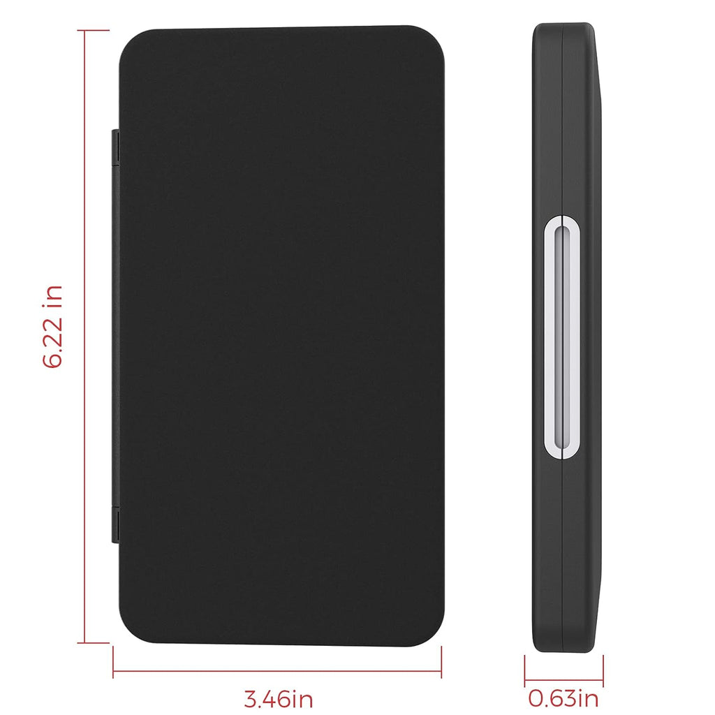 HEIYING Switch Game Card Case for Switch 2 & OLED & Lite,Portable Black Memory Storage Holder with 24 Game Card Slots and 24 Micro SD Cards Slots for Easy carrying