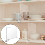 Boao 8 Pcs Shelf Dividers for Closet Organization Acrylic Clear Shelf Divider Purse Organizer Handbag Separator Bookshelf Divider for Closet Bedroom Kitchen Office Cabinet Bathroom