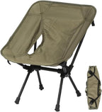Ultralight Detachable Folding Camping Chair | Portable outdoor seat for beach, BBQ, hiking and picnic(Army Green L)