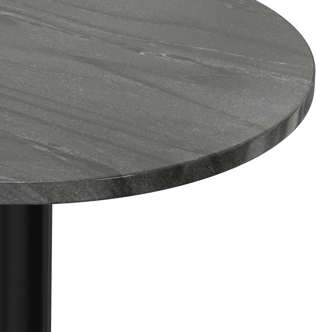 SIMPLIHOME Evans Side Table - 16 inch Wide Modern Metal Frame with Black Marble Top in C-Shape Design, Contemporary Slide-Under Accent Stand or End Table for Living Room, Bedroom, or Office