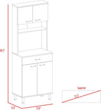 Kitchen Pantry with Countertop,Buffet Kitchen Sideboard,Closed & Open Storage for Kitchen,Laundry,Living Room,Bedroom-White,23.6 * 13.9 * 13.9