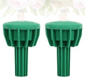 Cemetery Vase Rubber Inserts, Silicone Secure Flowers Holder for Headstone 2 Packs, Green