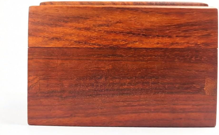 Handcrafted Tibetan Rosewood Box with Lock – Vintage Buddhist Jewelry & Keepsake Organizer, Floral Carved Wooden Altar Box for Mala Beads, Incense, Tarot, Spiritual Decor