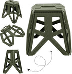 Folding Stool Nonslip Platform Chair | Large Portable Stool for Camping | Collapsible Fold Up Stepping Stool | Compact Plastic Foldable Step Stool for Bathroom | Pack of 1 (Small)