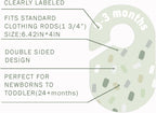Baby Closet Dividers 8 Pack – Baby Clothes Organizer, Green Leaf Baby Closet Organizer for Neutral Nursery, Baby Clothes Dividers for Closet (Green)