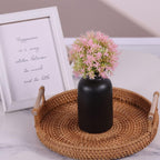 6 Pack Matte Black Ceramic Bud Vases – 5” Modern Boho Mini Vases for Flowers, Pampas Grass, or Dried Stems – Small Rustic Centerpieces for Home Decor, Wedding Table, and Party Displays