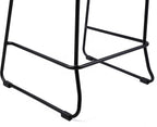armen LIVING Shasta Indoor Outdoor Patio Metal and Black Rope Stackable Barstool, 30" Seat Height, Set of 2