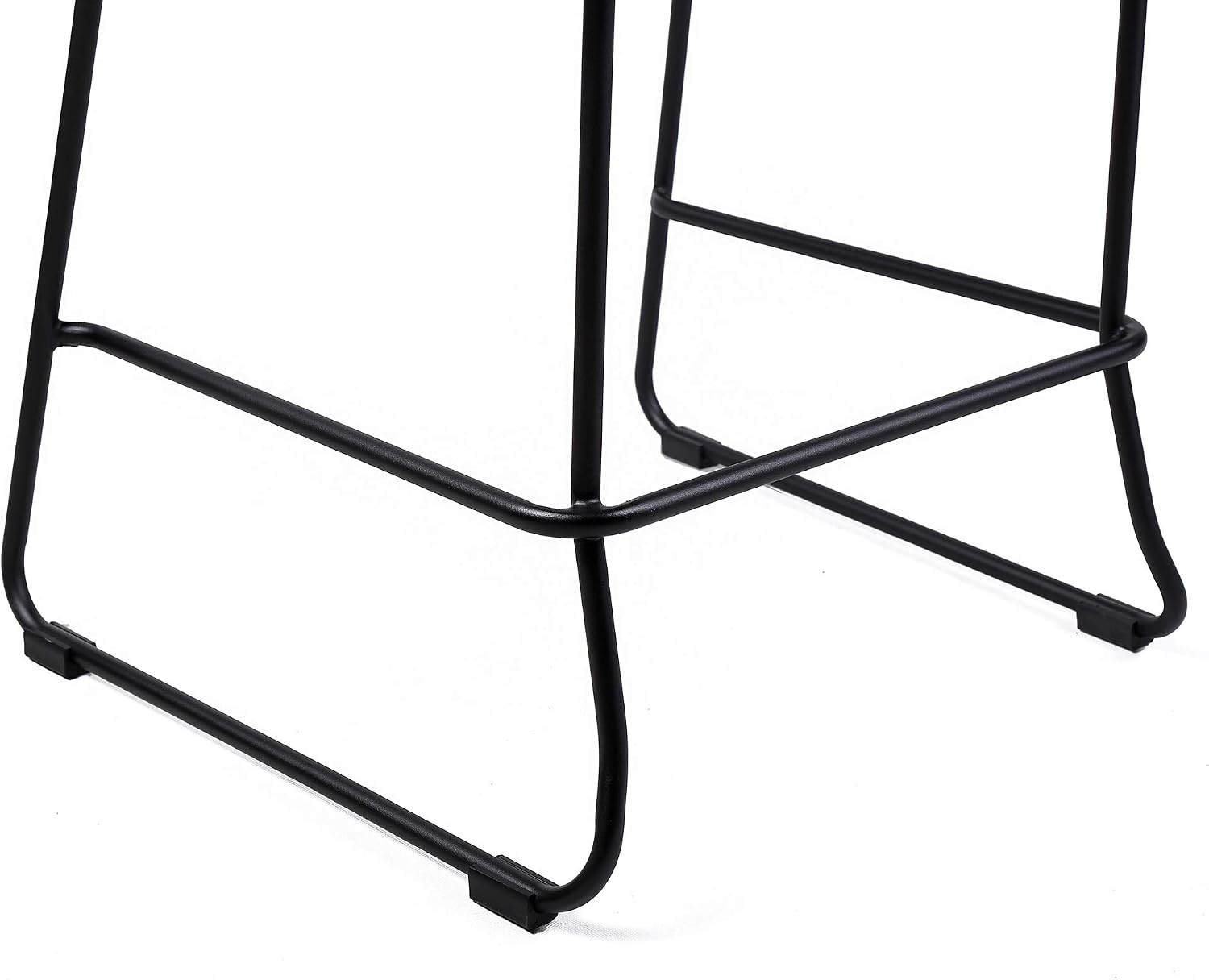 armen LIVING Shasta Indoor Outdoor Patio Metal and Black Rope Stackable Barstool, 30" Seat Height, Set of 2