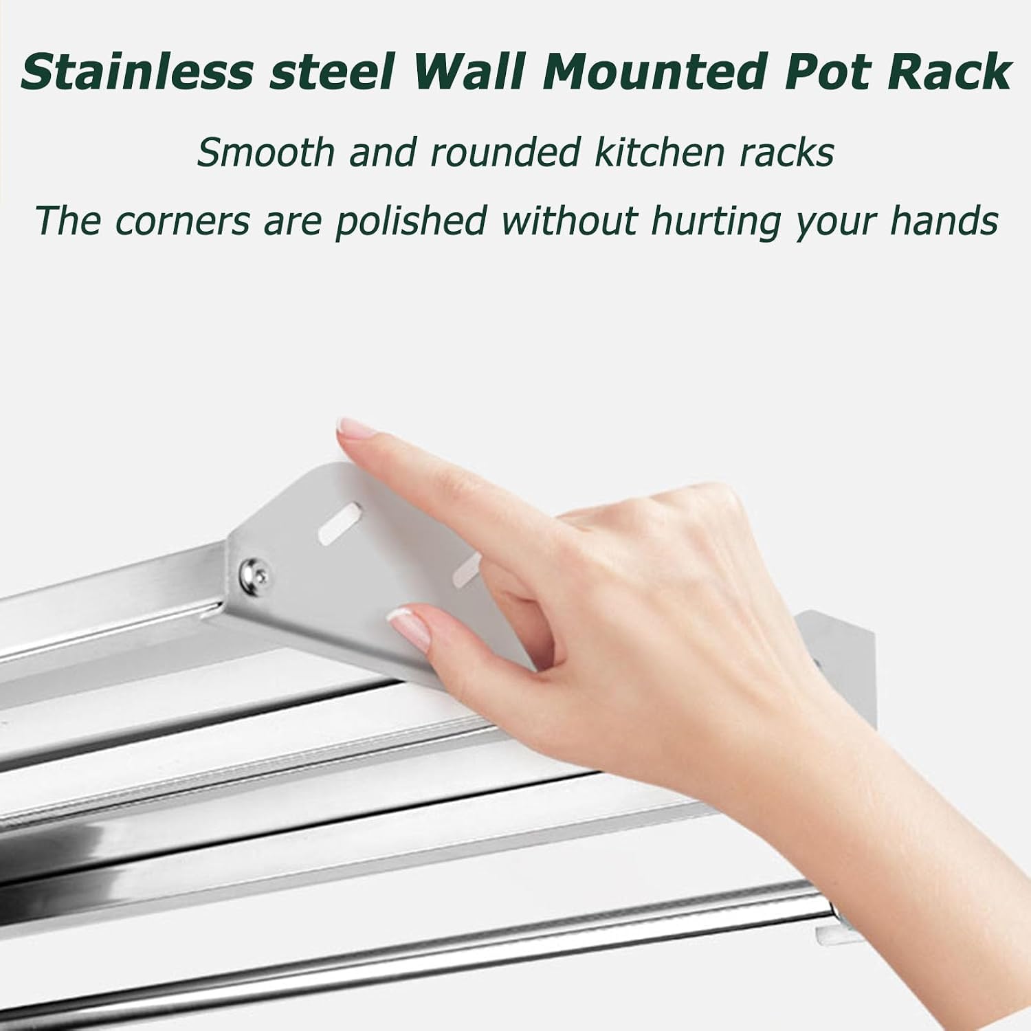 Stainless Steel Wall Mounted Microwave Oven Rack with Pot and Pan Holders Kitchen Storage Organizer for Electric Oven Space Saving Metal Shelving Rack for Cookware Storage.
