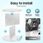 2 Tier Rotating Bookshelf for Living Room, Bedroom, Office & Study | 360° Revolving Bookcase, Dividers, Anti-Falling Design, Space Saving, Floor Standing, Book Organizer