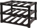 Well Home 3 Layer Stackable Polypropylene Wine Rack for 12 Bottles - 39 x 30 x 25 cm