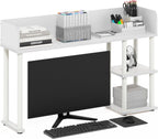 Furinno Classic Desk Shelf, 3-Shelf Desktop Hutch, Book Shelf, 3-Tier Desk Organzier, for Office Supplies, Office Desk Accessories, for Home Office, College, Dorm, White