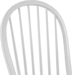Windsor Dining Chairs Spindle Kitchen Chairs Set of 2, Countryside Solid Wood Kitchen Chairs for Dining Room/Living Room/Home Office/Reception, White, Round Back