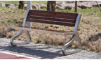 Patio Benches for Outdoors Park ChairOutdoor BenchStainless Steel BenchSolid Wood LeisureSquare CourtyardOutdoor Art Seating Garden Benches for Outdoors