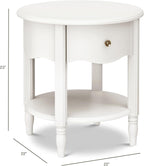 Namesake Liberty Assembled Nightstand in Warm White, Greenguard Gold Certified, Nightstand for Baby and Kids Room, Fully Assembled