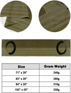 Bed Runner for King Size, Olive Green Striped Decorative Scarf Throws for Foot of Bed, Black Geometric Vintage Stripes Ombre Luxury Bedding Protector Slipcover Bedrunners for Hotel/Home, 94 x 20 Inch
