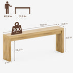 Extra Long Console Table for Entryway, 70.9-Inch Farmhouse Wood Behind Couch Table, Modern Entryway Rectangular Console Table for Entrance, Living Room, Hallway, Foyer (Natural)